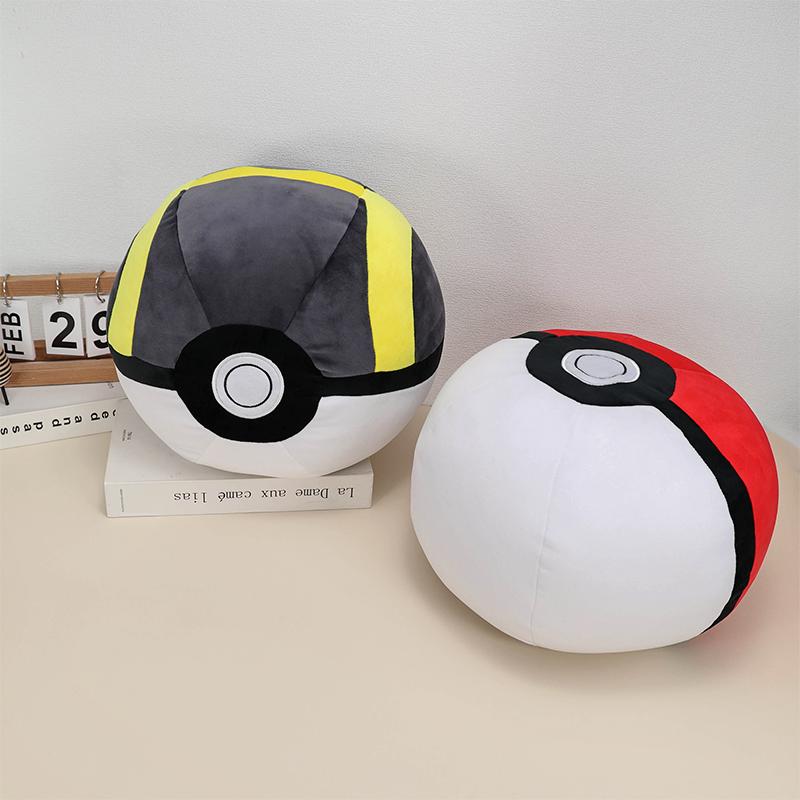 Big Size Plush Cushion Ultra Ball Master Ball Poke Ball Pillow Pokeball Cushion Pocket Monster Doll Bedroom