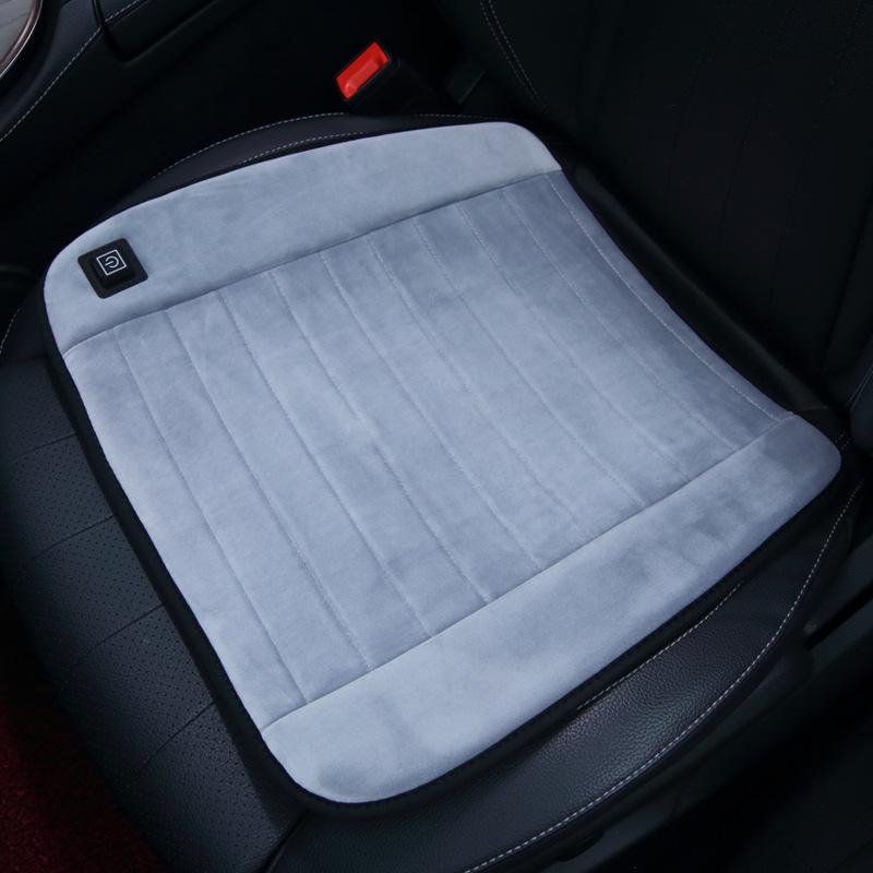 USB Graphene Heated Seat Cushion - Office & Car Use, 5V Quick Heating, Plush Warmth, Winter Embroidered Design