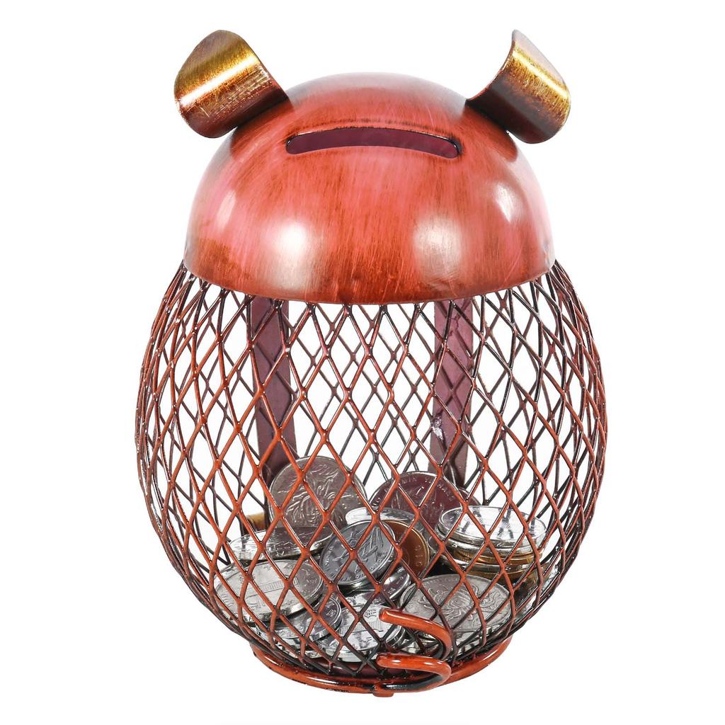 Cartoon Animal Money Bank Iron Art Metal Decorations