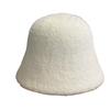 New All-match Thick Furry Knitted Fisherman Hat for Women in Autumn and Winter To Prevent Cold and Keep Warm and Show Face Small Bucket Hat Basin Hat