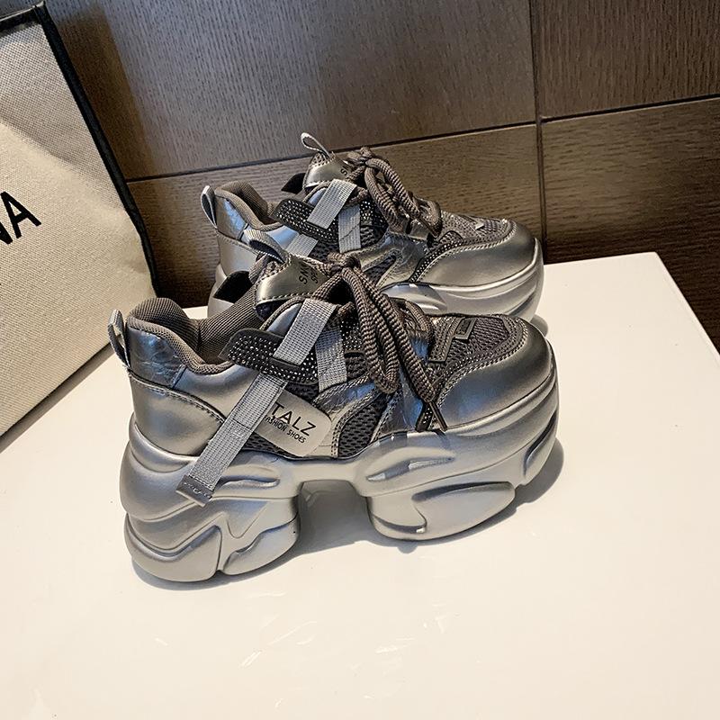 

[Fanfna] Platform dad shoes women s 2025 new versatile, light, comfortable and not tired of small sports shoes 34