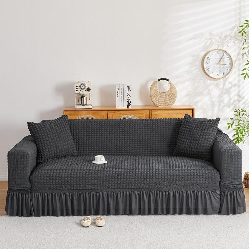 Seersucker Stoff Sofabezug All-Inclusive Spitze Verdickt Rutschfest Staubdicht Sofabezug für alle Jahreszeiten