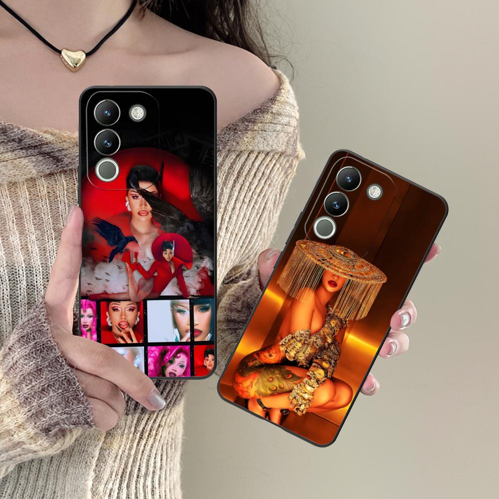 Cardi B Matte TPU Mobile Phone Case for VIVO Y77 76 75 74 73 72 58 56 55 51 50 38 36 Y19 Y18 Y03 Y01 5G Colorful Cover