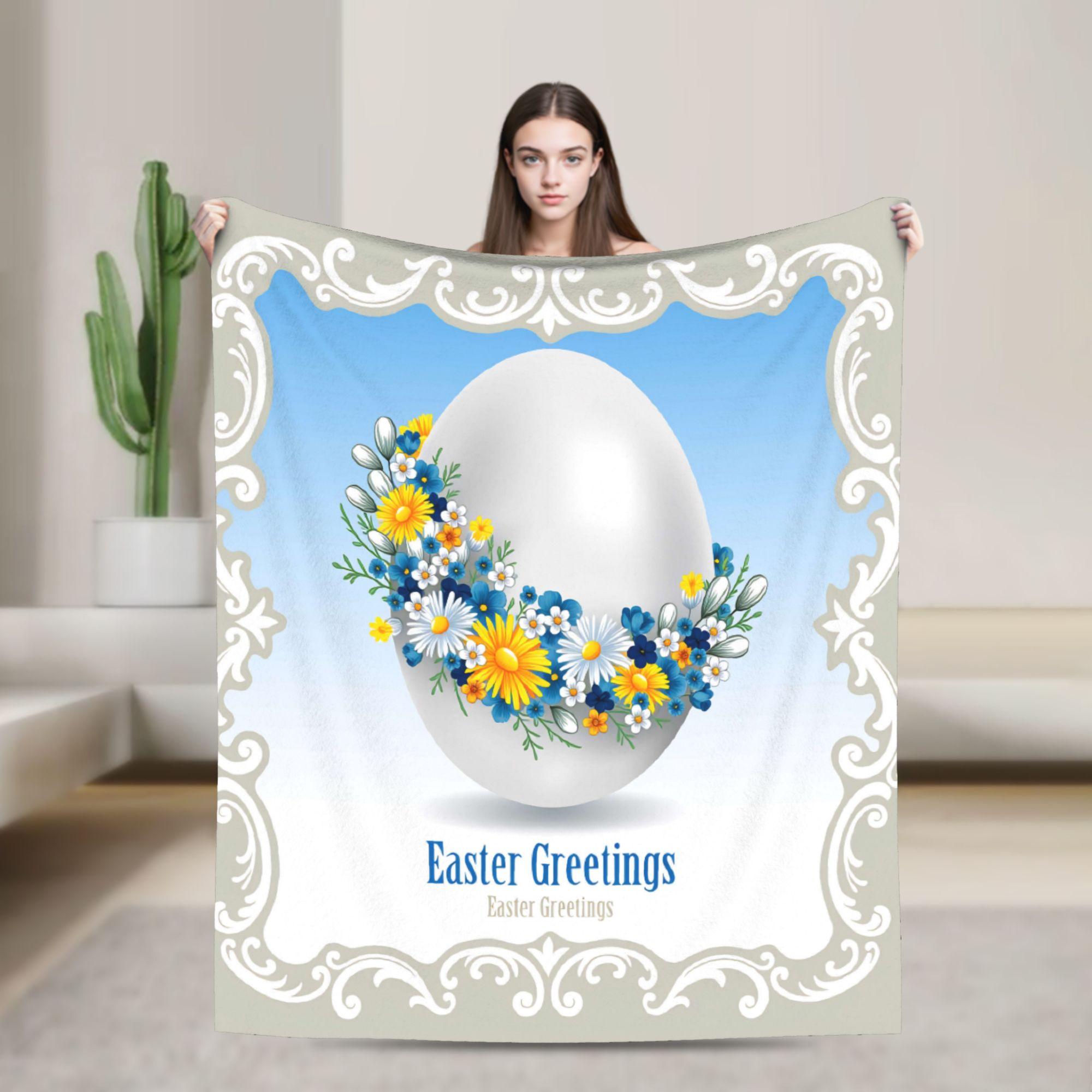 

Warm Soft Blanket Travel Office Easter Celebration 1 Bedding Throws Graphic Bedspread For Chair Sofa Bed 75x100cm