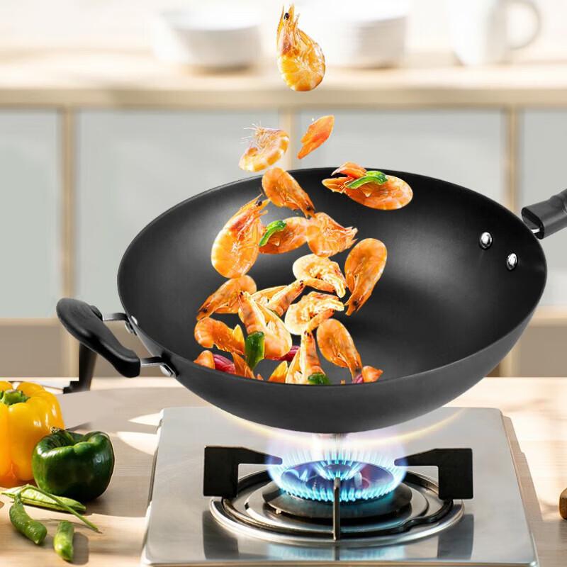 SUPOR FC34E15 34cm Unbeschichteter Gusseisen-Wok