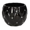 FLOWER POT CERAMIC COVER GLAMOUR BLACK