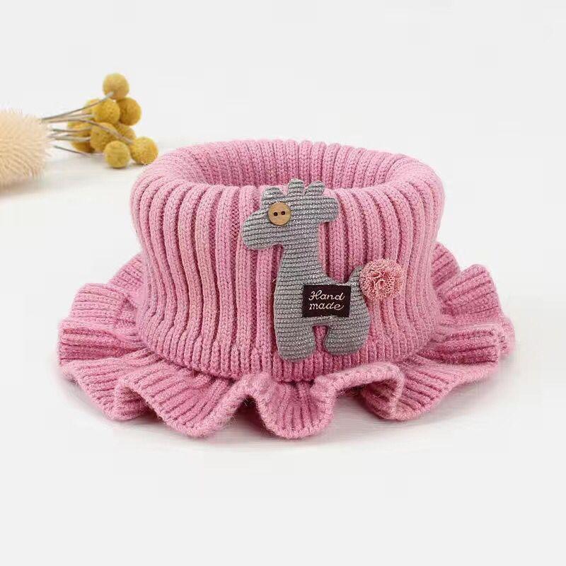 Winter baby knitted hat children's candy color warm wool hat boys and girls cute pumpkin hat