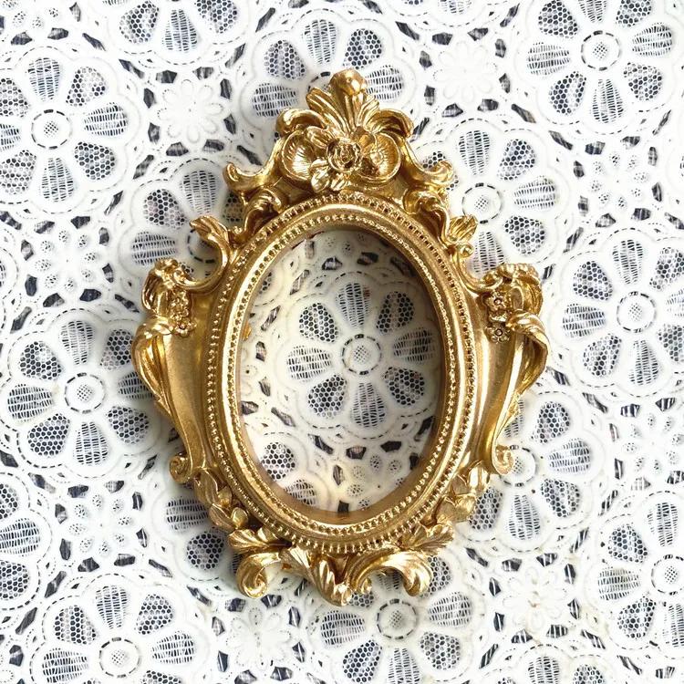 New European Fashion Creative Gifts Victorian Style Retro Resin Mini Angel Oval Small Photo Frame Accessories Positioning Frame