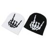 Halloween Herbst und Winter Knochenfinger Parodie Wollmütze Hip Hop Punk Street Pullover Warme Strickmütze Mann