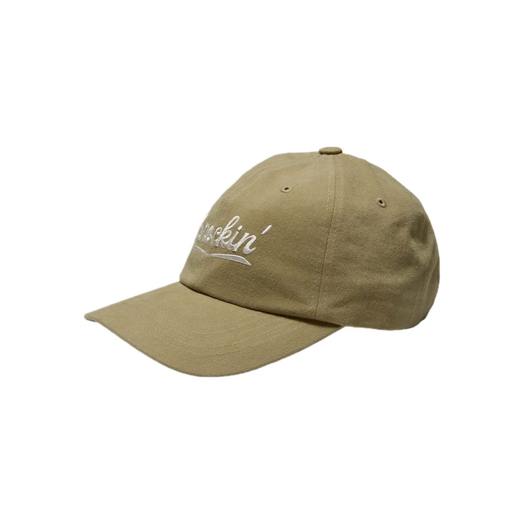 KNOCKIN LOGO B.B CAP BEIGE