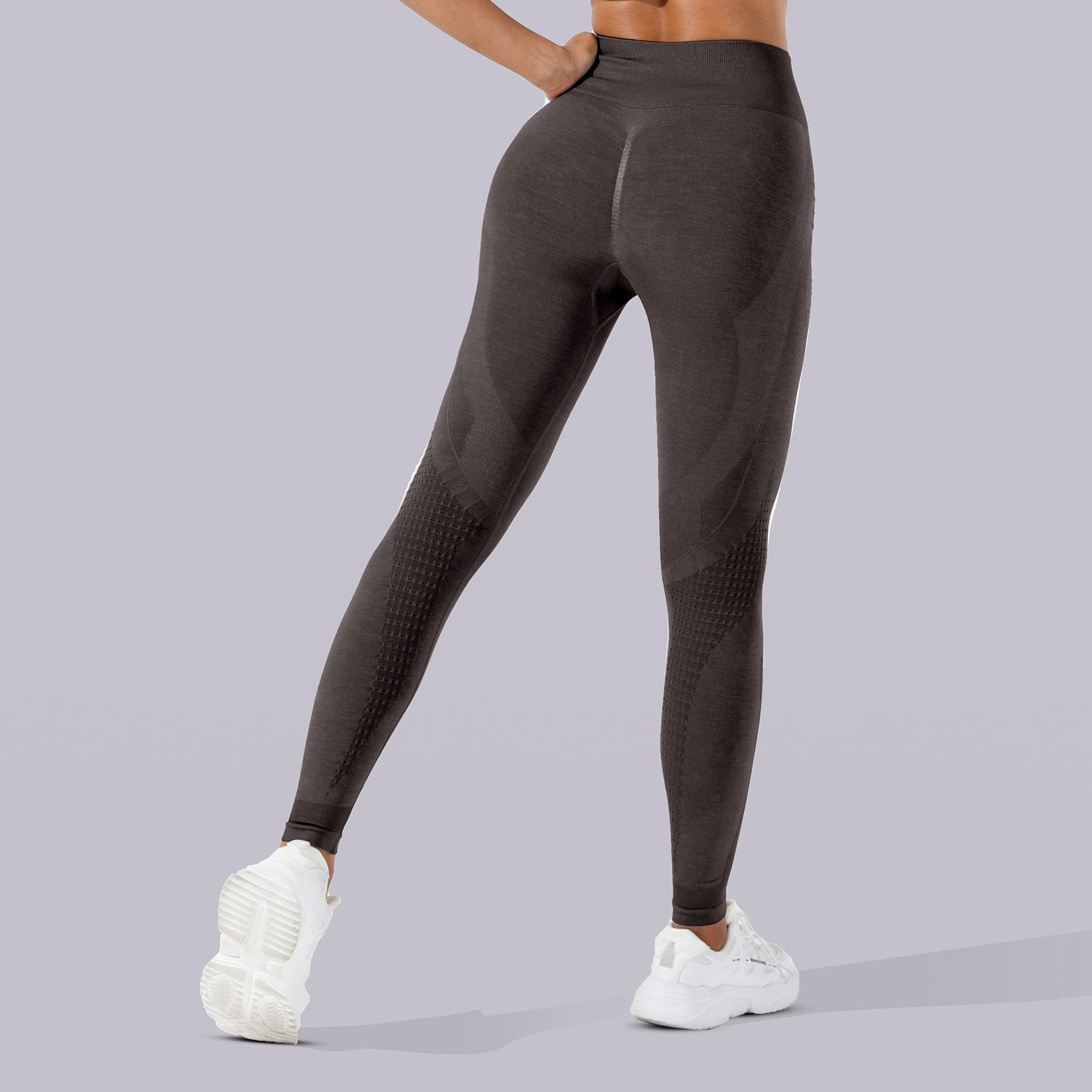 

Бесшовные быстросохнущие штаны для йоги Cationic - Полый дизайн для тренировок на открытом воздухе Small