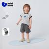 minibala Unisex Kids Cotton-Feel Quick-Dry Short Sleeve & Shorts Set