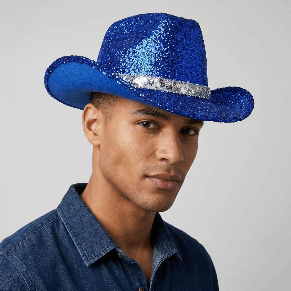 Sequin Bowler Hat Glitter Cowgirl Hat Cool Western Cowboy Hat Women