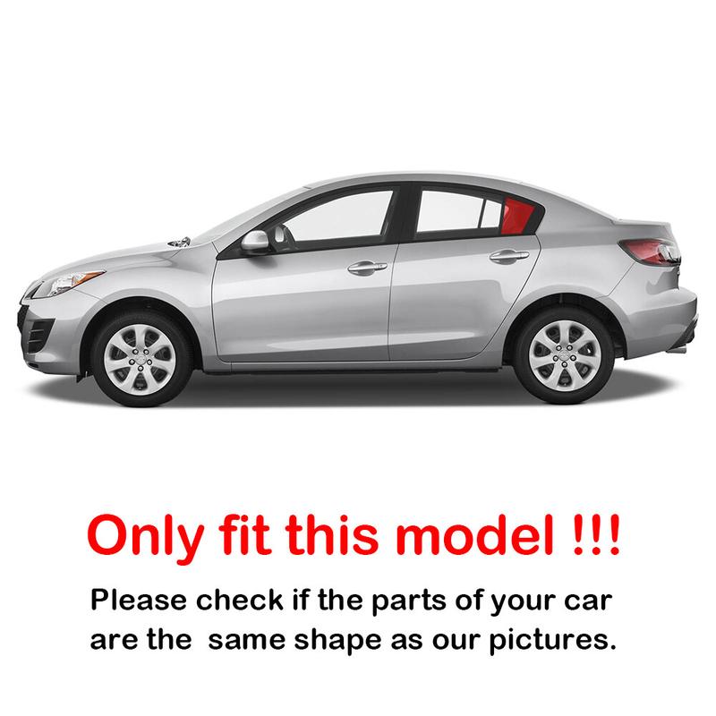 For Mazda 3 2009-2013 Car Rear Louver Window Side Shutter Cover Trim Sticker Vent Scoop ABS Carbon Fiber Black Auto Accessories