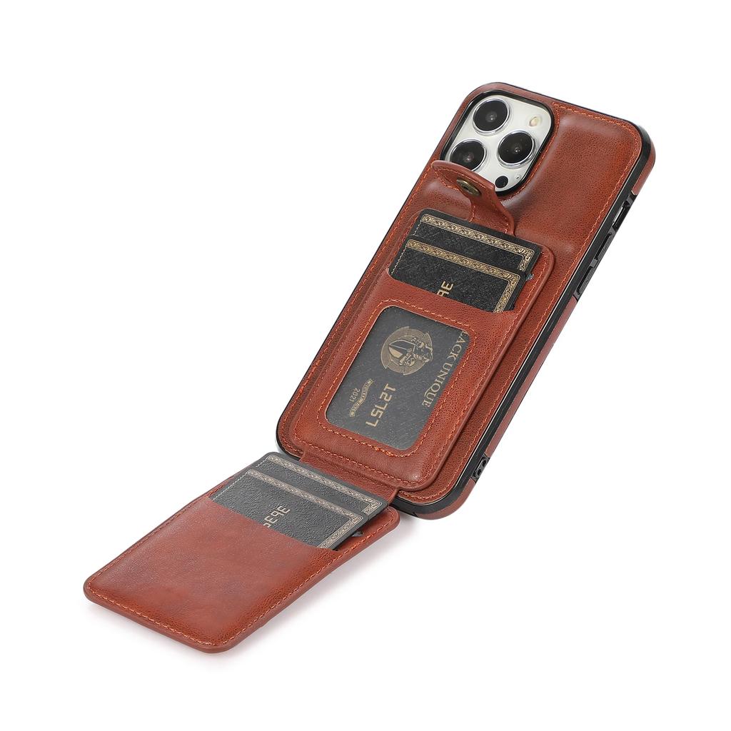 Luxury Leather Cards Case for iPhone 15 14 13 12 Mini 11 Pro X XS Max XR SE 2022 7 8 Plus Wallet Card Holder Phone Cover Bags