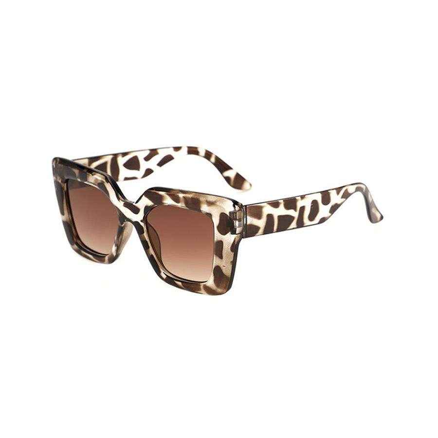 Leopard Print Square Women's Sunglasses Fashion Decorative Glasses Suitable for Holiday Beach Party Fashion Glasses