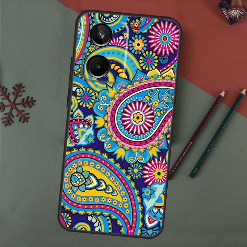 

Paisley Pattern Case For Realme C67 C51 C75 C63 C61 C65 C55 C53 C35 C71 11 12 13 14 Pro Plus GT6 GT7 15 Pro Realme 15 Pro