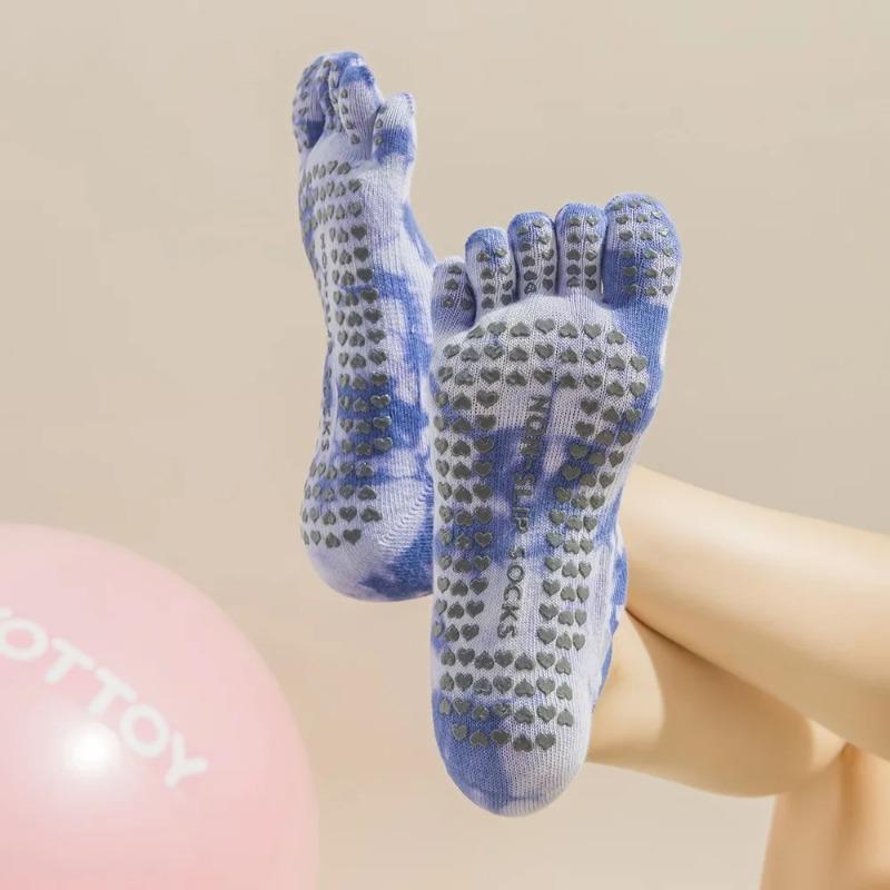 Yoga Non Slip Socks Women's Professional Five Finger Pilates Socks Sports Indoor Split Toe Socks Sweat Absorbent