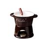 Chocolate Fondue Cup Creative Design Candle Heated Cup Melting Chocolate Mug High Quality Ceramic Hot Pot Set For Family Home