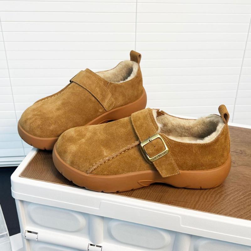 

Ретро женские зимние новая мода универсальные матовые мягкие подошвы ленивые туфли флисовые утолщенные туфли-хлебушки 35 верблюд