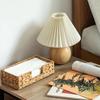 Handgeflochtene Seegras-Taschentuchbox-Hülle, Natürlicher Weiden-Serviettenhalter für Wohnzimmer, Schlafzimmer, Badezimmer,