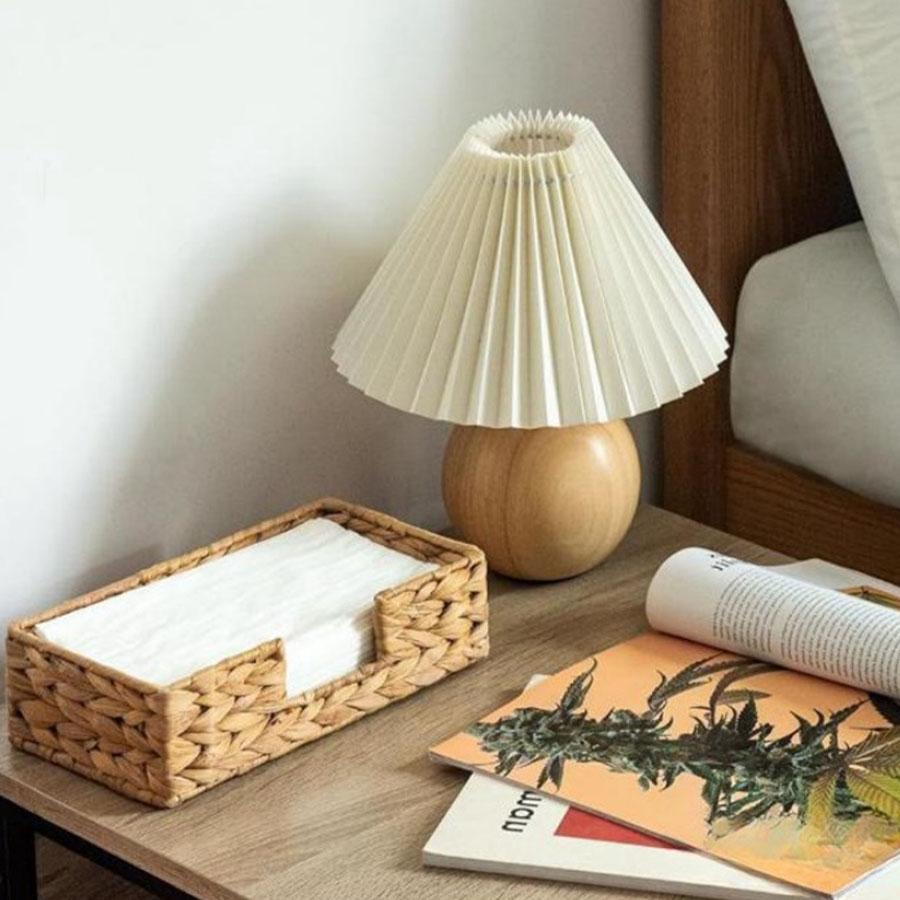 Handgeflochtene Seegras-Taschentuchbox-Hülle, Natürlicher Weiden-Serviettenhalter für Wohnzimmer, Schlafzimmer, Badezimmer,