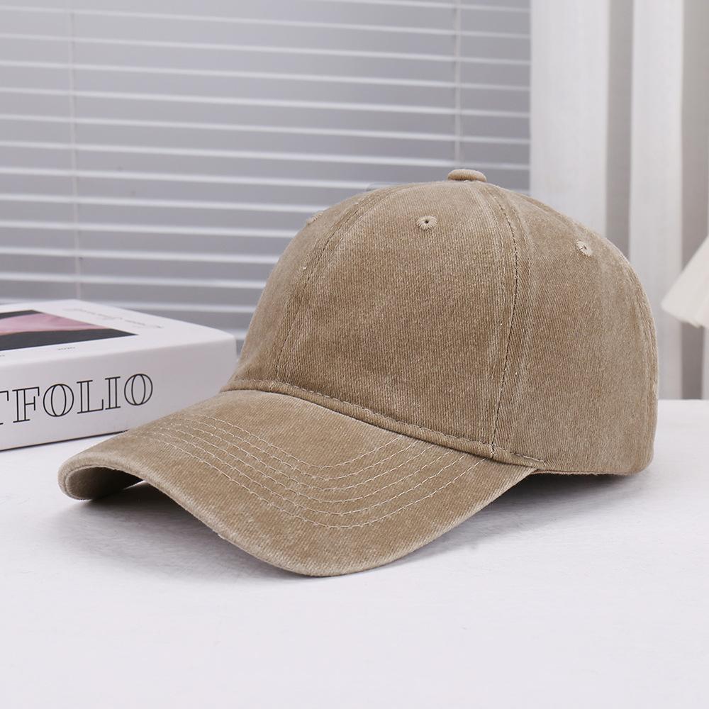 New Spring and Summer Solid Color Simple Washed Soft Top Breathable Baseball Cap Outdoor Travel Leisure Comfortable Sunshade Sunscreen Cap