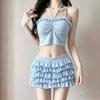 [Glutinous Rice Sweetheart] Split Swimsuit Women's Cake Skirt Split Two-piece Skinny Girl Sweet Girl Swimsuit Women