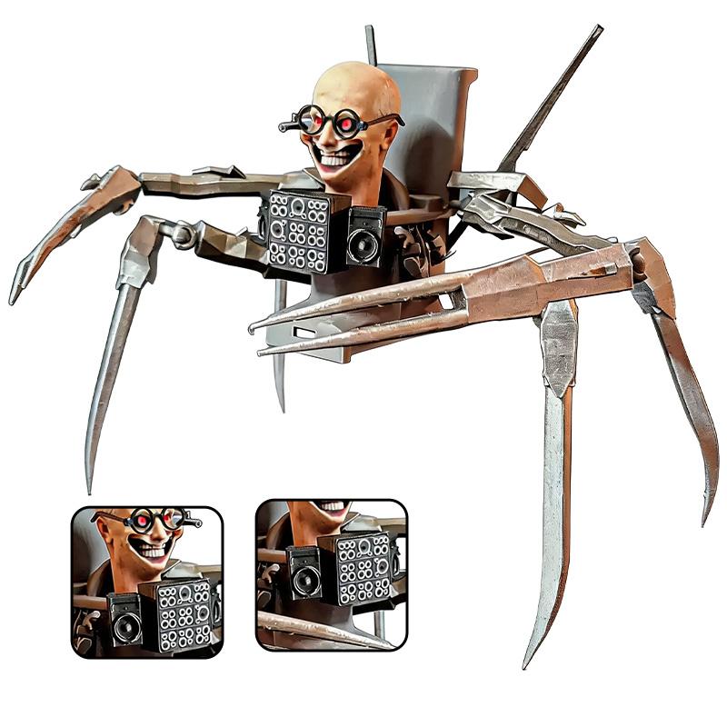 New 3D Printed Skibidi Figures Toilets Speakerman Spider Monitoring 2.0 Interceptor Warrior Vacuum Models for Kid Birthday Gif