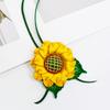 Cowhide Flower Bag Charm Hanging Ornaments Three-dimensional Sunflower Car Decoration Handmade National Style Bag Pendant