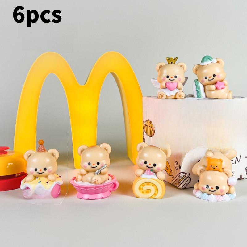Butter Bear Action Figure Cartoon Model Toy Decoration Children Ornament Gifts