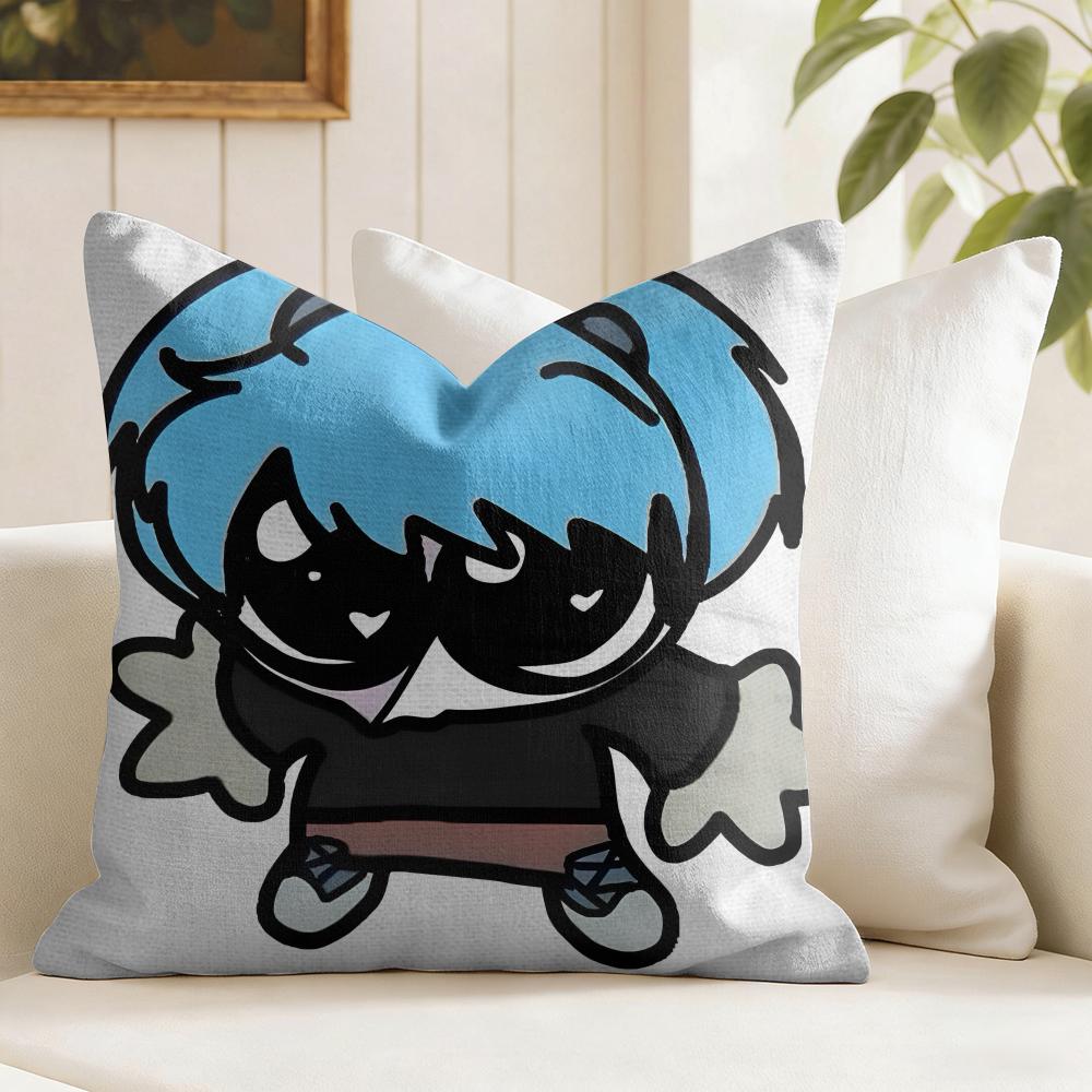 Game SSally Face Cushion Cover Eco Linen Pillow Case DoubleSided Print Breathable Durable Zipper Home Decor Gift