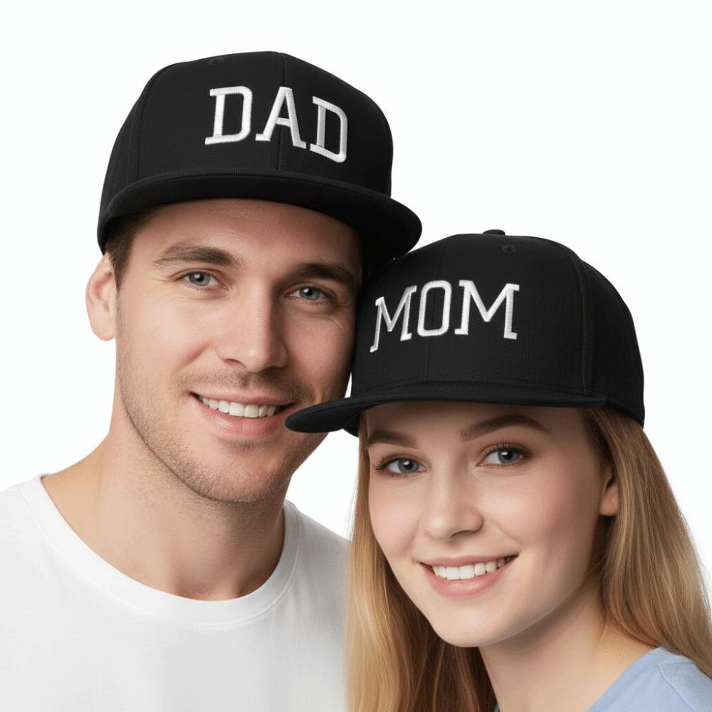 Adjustable Parents Matching Baseball Cap Hip Hop Baseball Hats MOM DAD Snapback Cap  For Man Women