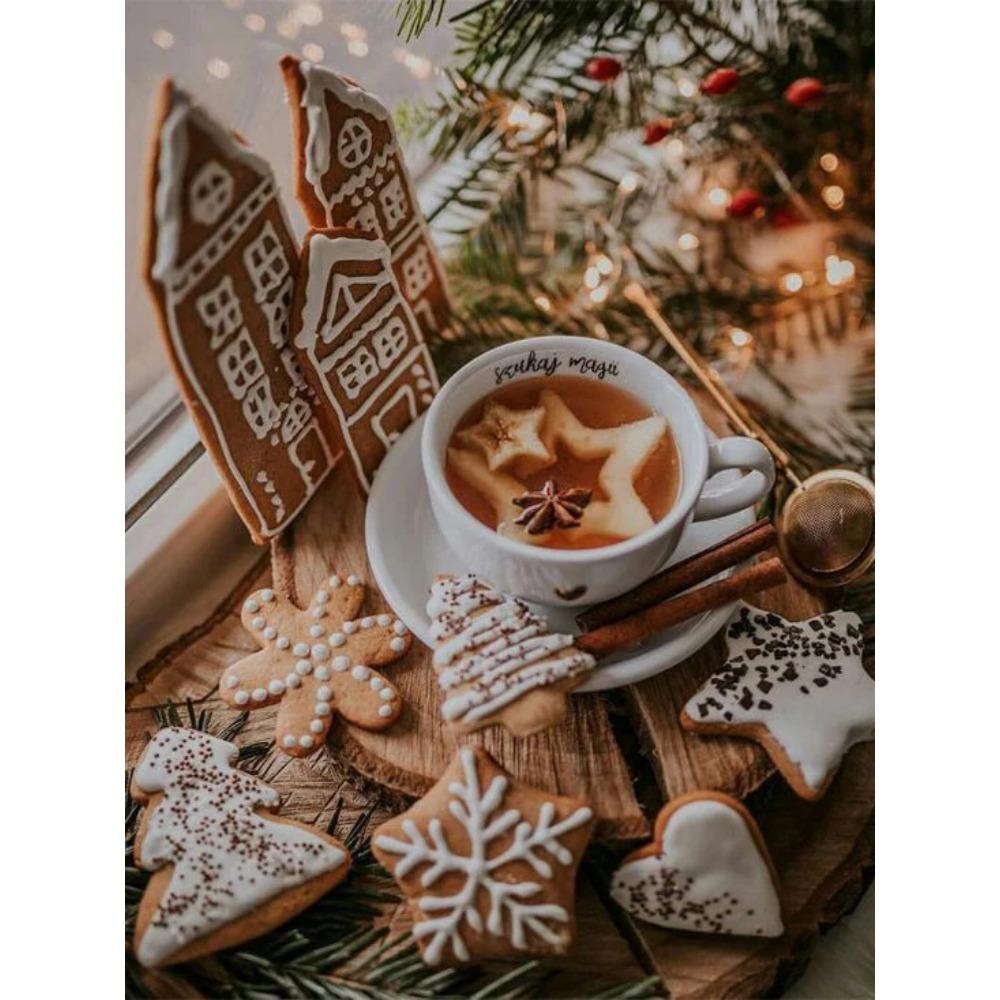 Diamantmaleri Kunst Full Drill Juletrehus Diamantmaleri Håndlaget Snøhvit Day Diy Diamant Mosaikkmaleri Hjemdekorasjon Julegave