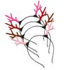 Diadema Exagerada Estilo Mori con Flores y Astas para Niños, para Fotos y Actuaciones