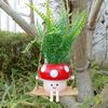 Swing Mushroom Hanging Planter Cartoon Mushroom Flower Pot Resin Succulents Planter