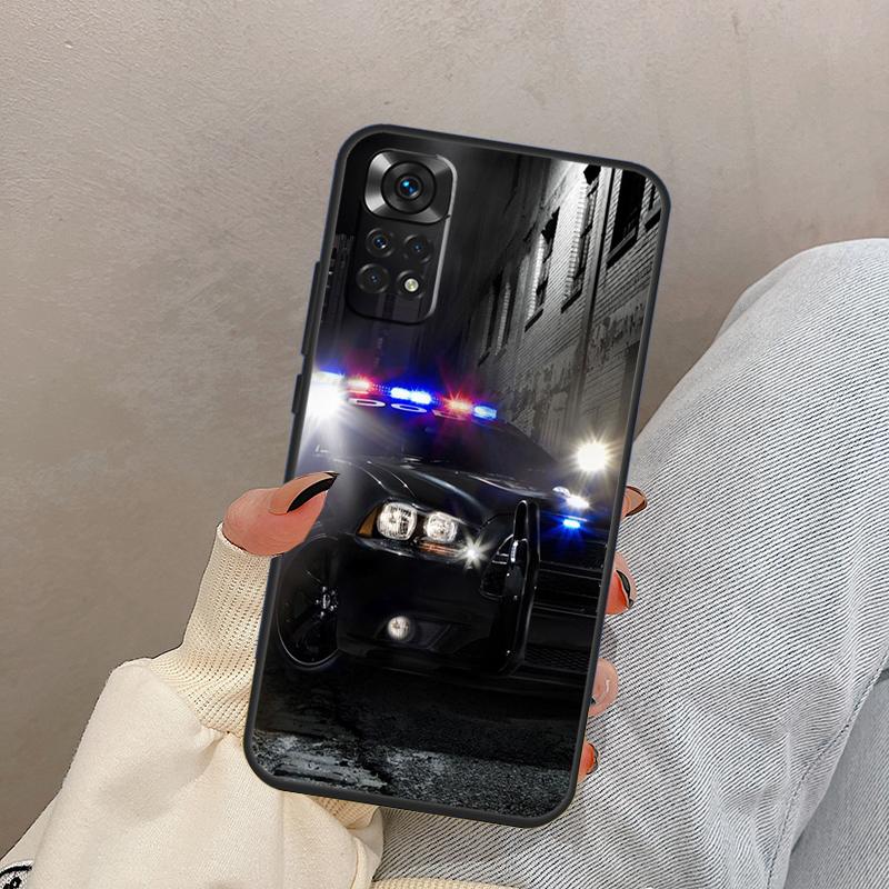 Police Cars Light At Night For Xiaomi Redmi Note 14 10 11 12 13 15 Pro Plus Case Cover For Redmi 15 15C 14C 10C 12C 13C
