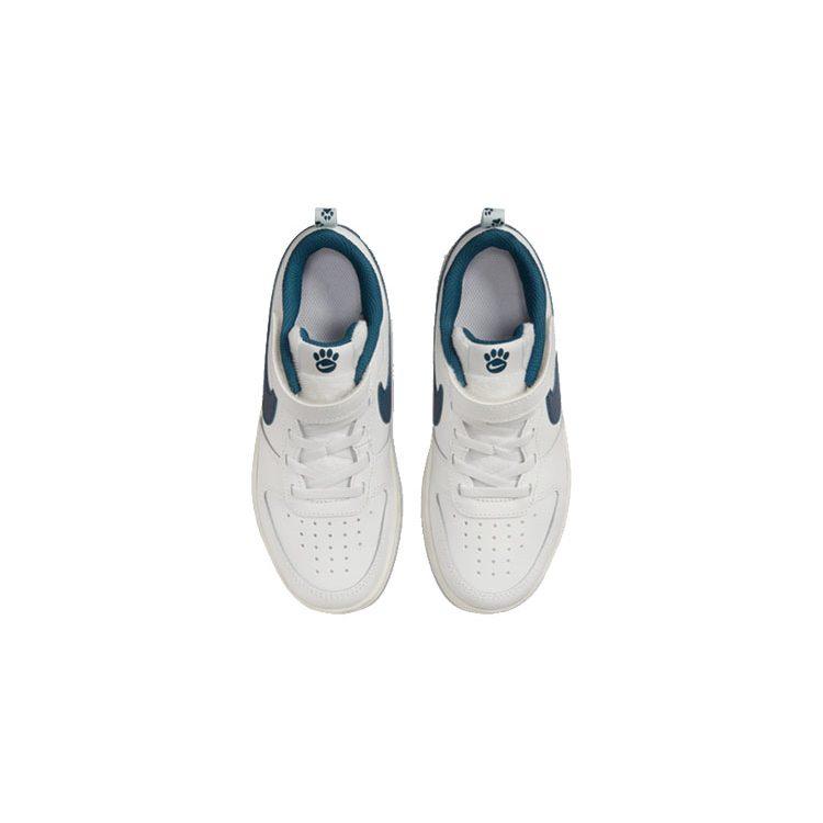 Nike Court Borough Collection Low 2 Se Bequeme Low-Top-Skateboardschuhe Weiß Blau Kinder DQ5980-100