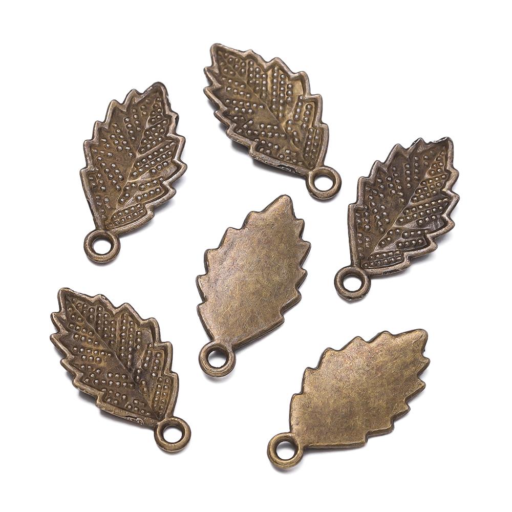 20pcs/lot 22*12.5mm Fashion Antique Tree Leaf Shape Charms Pendant Bracelets Necklace Jewelry Making Findings Accessories