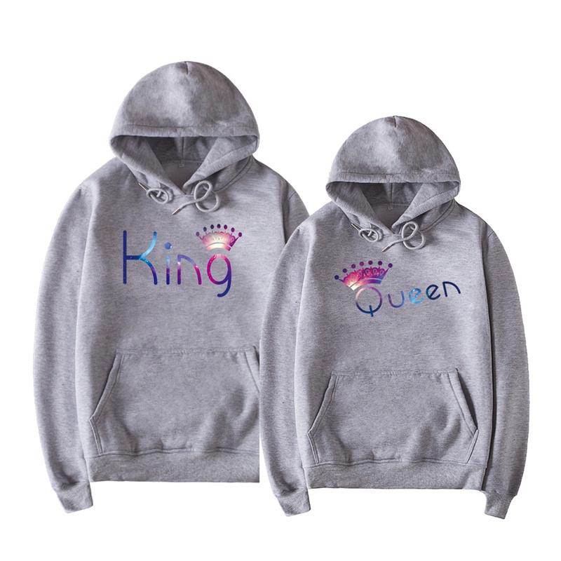 Couple Kingqueen Matching Hoodies Love His And Her Shirts Tops Sweatshirts