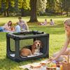 Soft Foldable Dog and Cat Carrier with Cushion, Washable Cover, Doors, Breathable 600D Oxford, 76x54x54 cm, Green