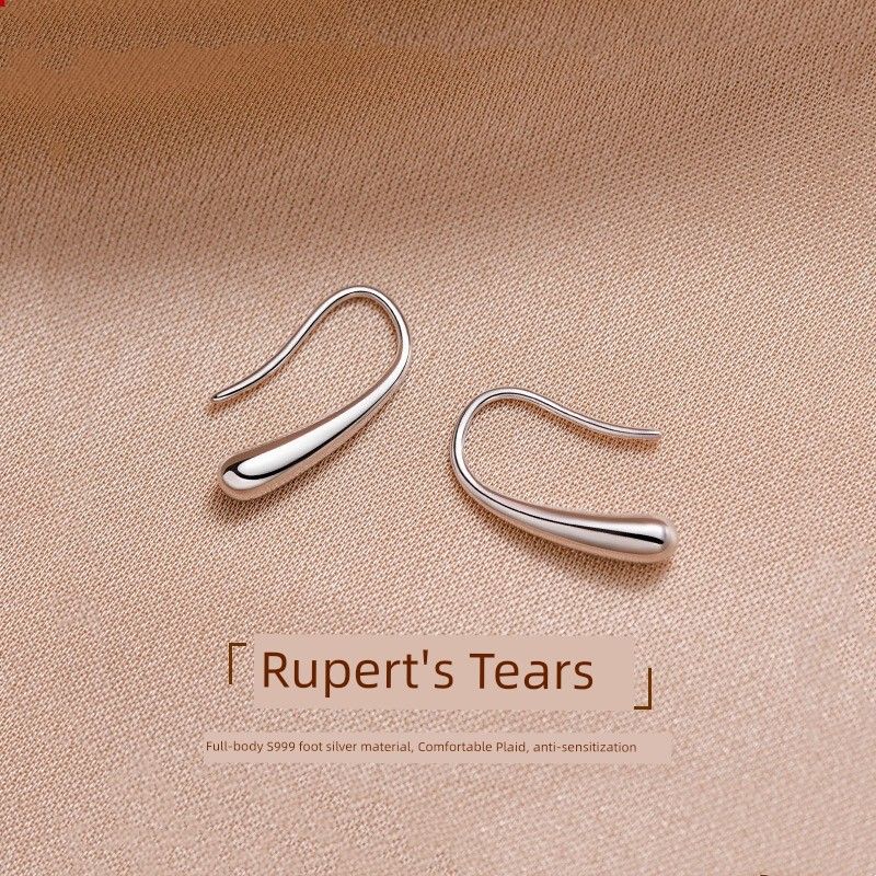 

Anti-Allergy Stud Earrings for Women Ear-Caring No Need to Take off Earrings Fancy Water Drop Earrings Easiest for Match Light Luxury Temperament Rupert s Tears Earrings (Pair)
