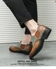 Large size men's British Block carved leather shoes 2024 spring and autumn new cloth splicing retro trendy men's shoes
