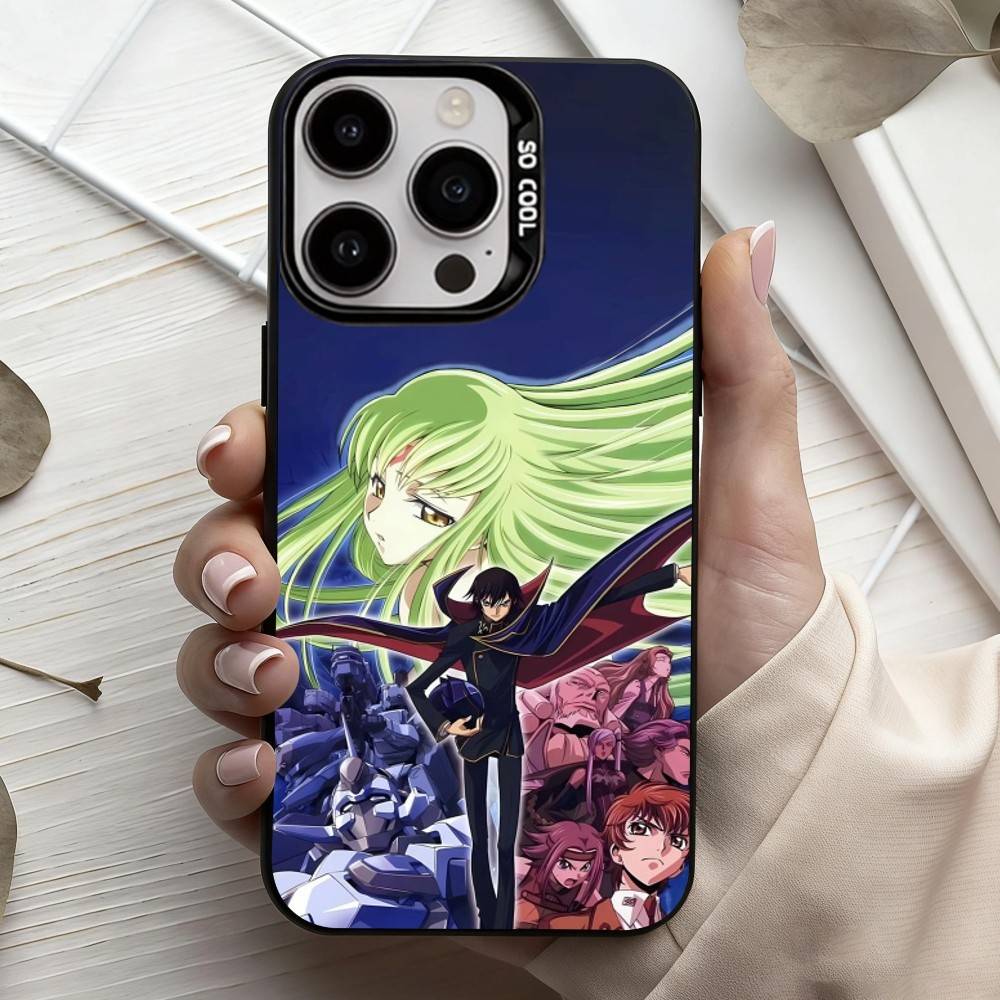Japanese Anime C-Code G-Geass  Phone Case For iPhone17,16,15,14,13,12,11 Plus,Pro Max Black Candy Silver Phone Case