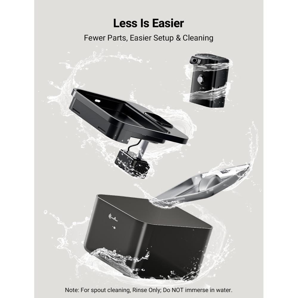 2,5l automatická nerezová napáječka pro kočky, bezdrátová napáječka pro domácí mazlíčky, 4000 mAh