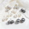999 Sterling Silber Perlenstecker Ohrringe für Damen – High-End, Starker Glanz, Perfekt Rund Shi Family Jewelry