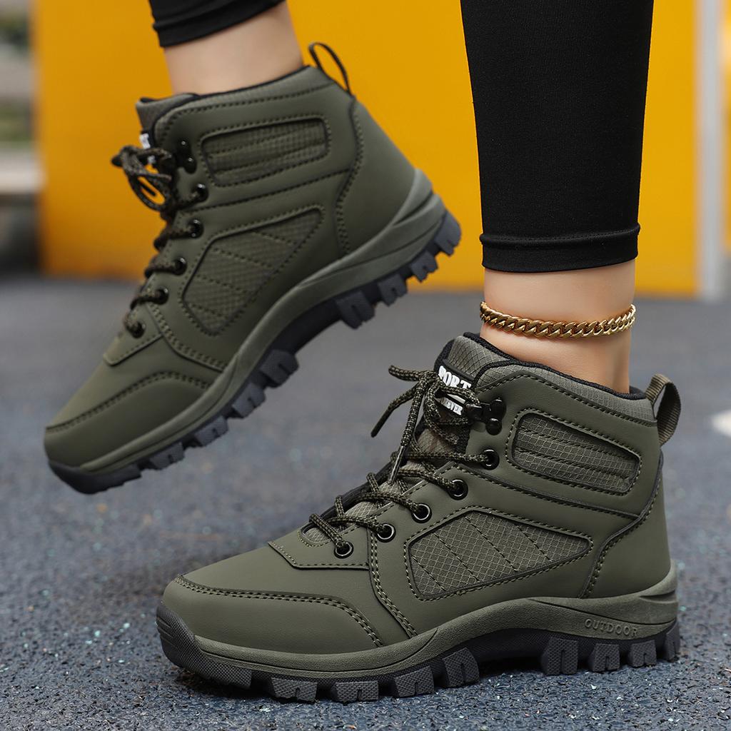 TUINANLE Autumn Women's Outdoor Breathable Hiking Shoes Soft Sole Sneakers for Camping Men High Top Boots Spring