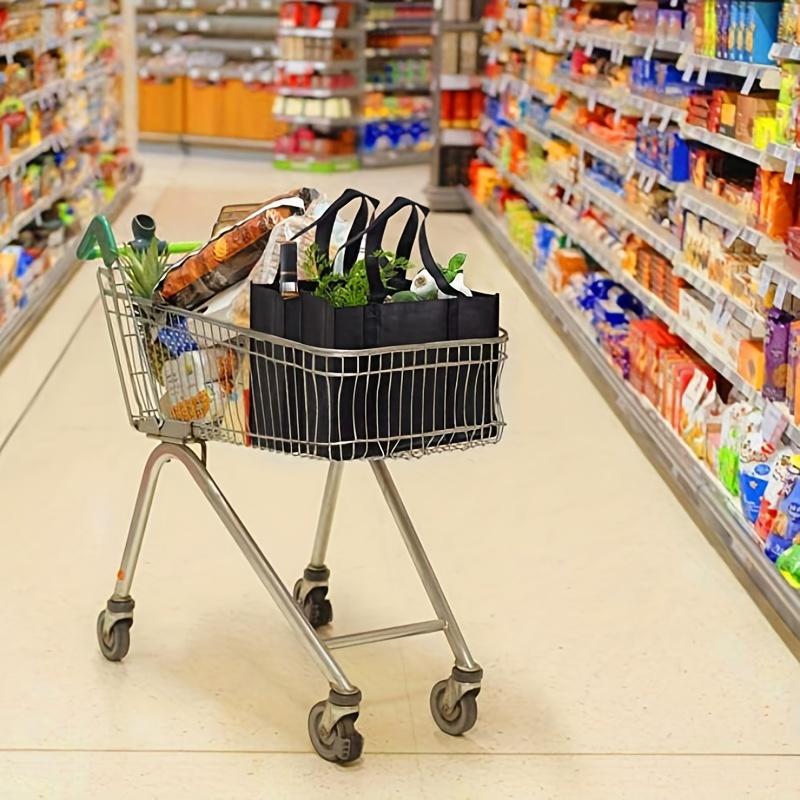 Reusable Grocery Shopping Bags Big Foldable Tote Bags Bulk Stands Upright Foldable and Washable Produce Bags Featuring Extended Handle