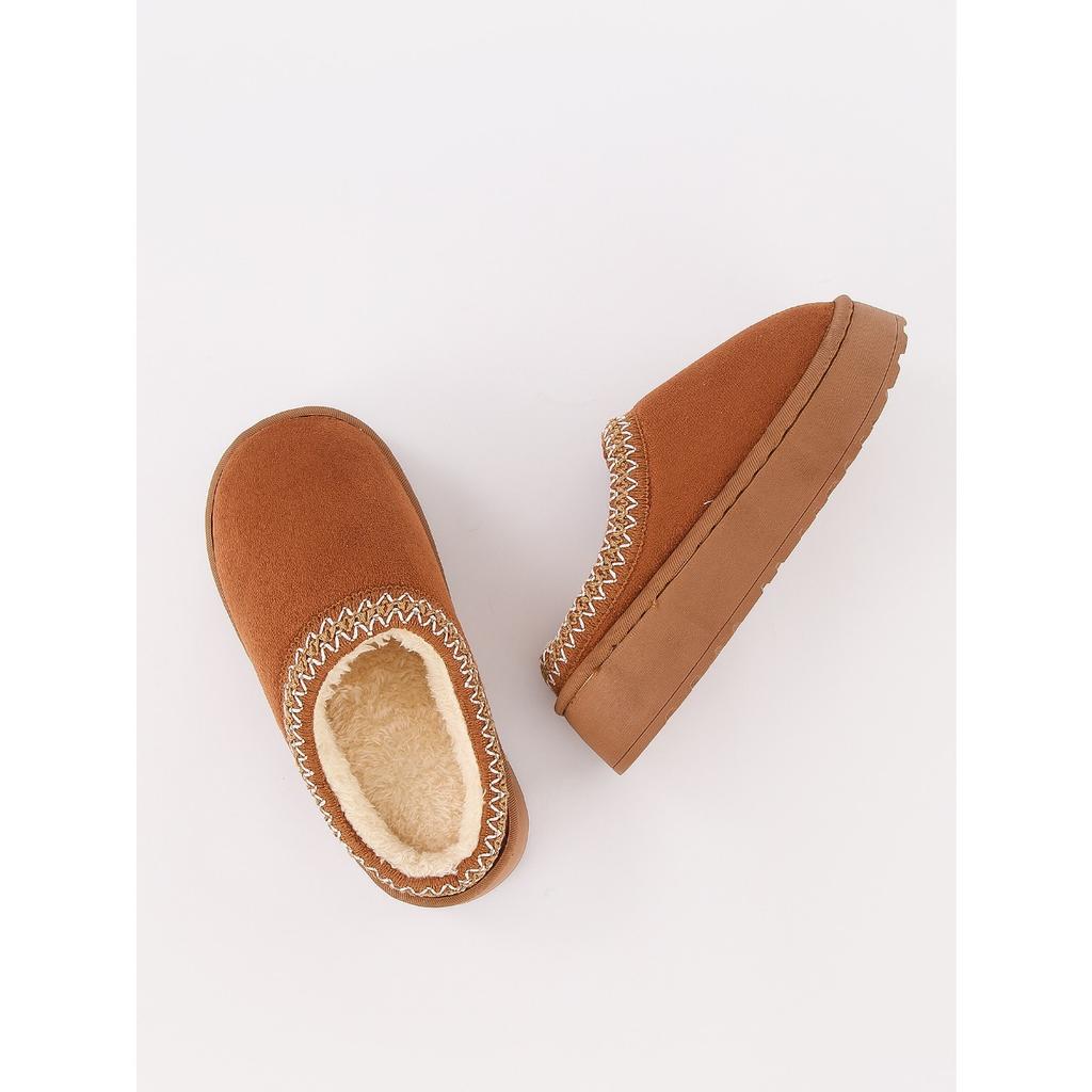 Snow Boots, Women's Winter Baotou Slippers, Sponge Cake Thick Soled Warm Cotton Shoes for Women
