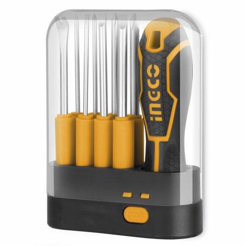 INGCO 9-Piece Interchangeable Screwdriver Set, Precision Screwdriver Set AKISD0901
